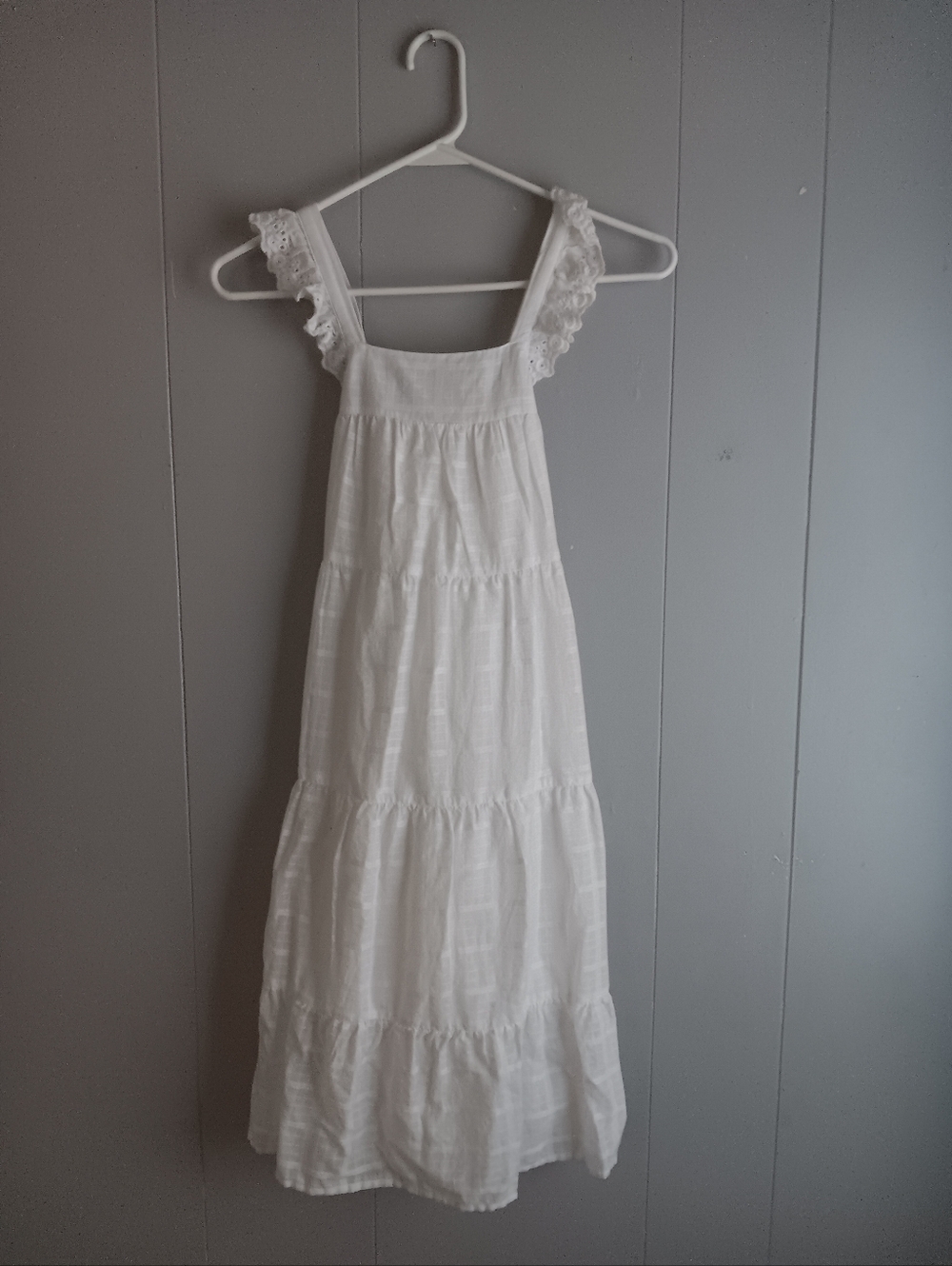 Cat and Jack White Cotton Dress For Girls Size 8